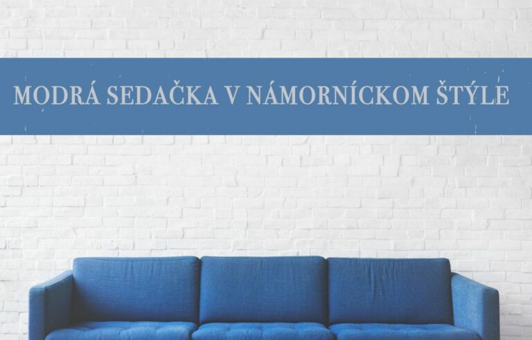 modrá sedačka