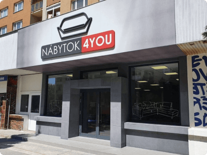 nabytok4you predajna v prievidzi na ulici Ivana Bukovcana